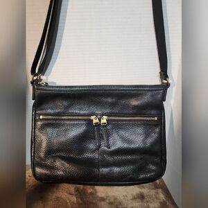 Fossil Black Pebble Leather Crossbody Bag
